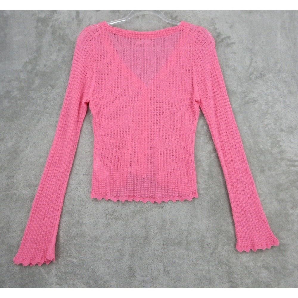 J Crew Cardigan Women Small Scalloped Trim Button Front Fitted Feminine Romantic - Picture 2 of 8